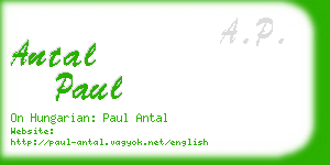 antal paul business card